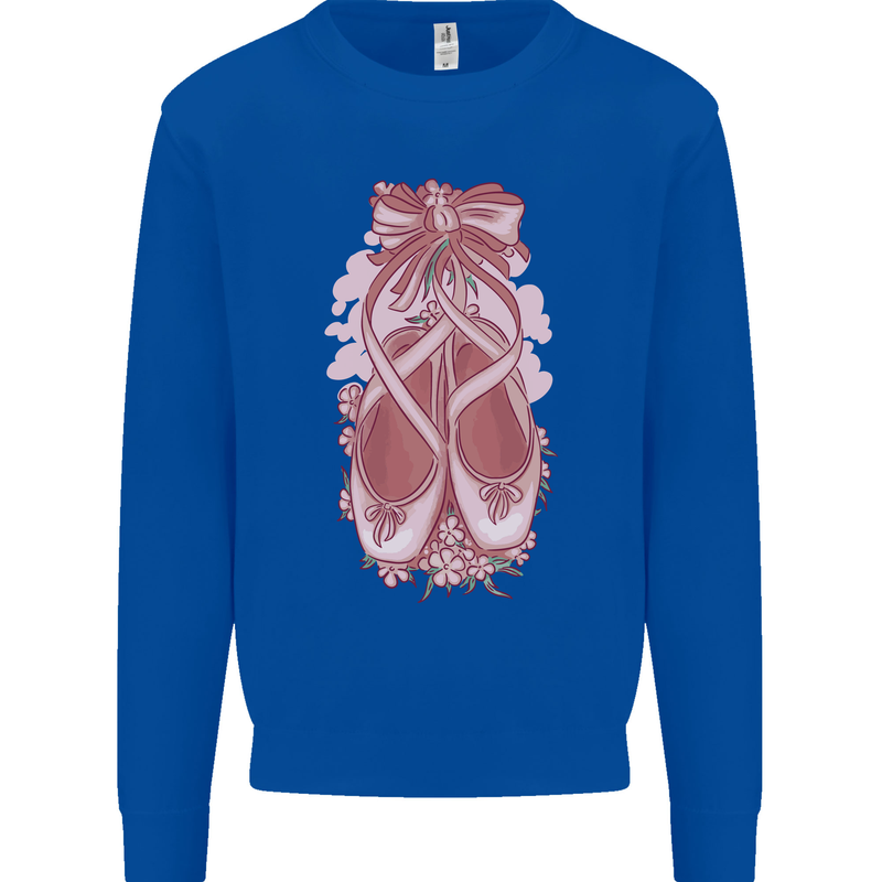 Ballerina Shoes Ballet Dancing Mens Sweatshirt Jumper Royal Blue