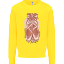 Ballerina Shoes Ballet Dancing Mens Sweatshirt Jumper Yellow