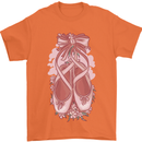 Ballerina Shoes Ballet Dancing Mens T-Shirt 100% Cotton Orange