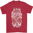 Ballerina Shoes Ballet Dancing Mens T-Shirt 100% Cotton Red