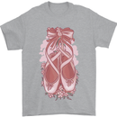 Ballerina Shoes Ballet Dancing Mens T-Shirt 100% Cotton Sports Grey