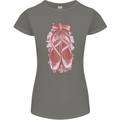 Ballerina Shoes Ballet Dancing Womens Petite Cut T-Shirt Charcoal