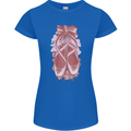 Ballerina Shoes Ballet Dancing Womens Petite Cut T-Shirt Royal Blue