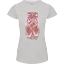 Ballerina Shoes Ballet Dancing Womens Petite Cut T-Shirt Sports Grey