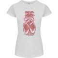 Ballerina Shoes Ballet Dancing Womens Petite Cut T-Shirt White