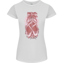 Ballerina Shoes Ballet Dancing Womens Petite Cut T-Shirt White
