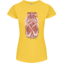 Ballerina Shoes Ballet Dancing Womens Petite Cut T-Shirt Yellow