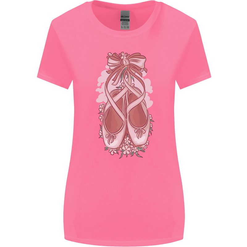 Ballerina Shoes Ballet Dancing Womens Wider Cut T-Shirt Azalea