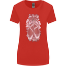Ballerina Shoes Ballet Dancing Womens Wider Cut T-Shirt Red