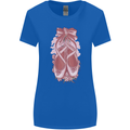 Ballerina Shoes Ballet Dancing Womens Wider Cut T-Shirt Royal Blue