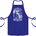 Balls & Beard Biker Motorcycle Motorbike Cotton Apron 100% Organic Royal Blue