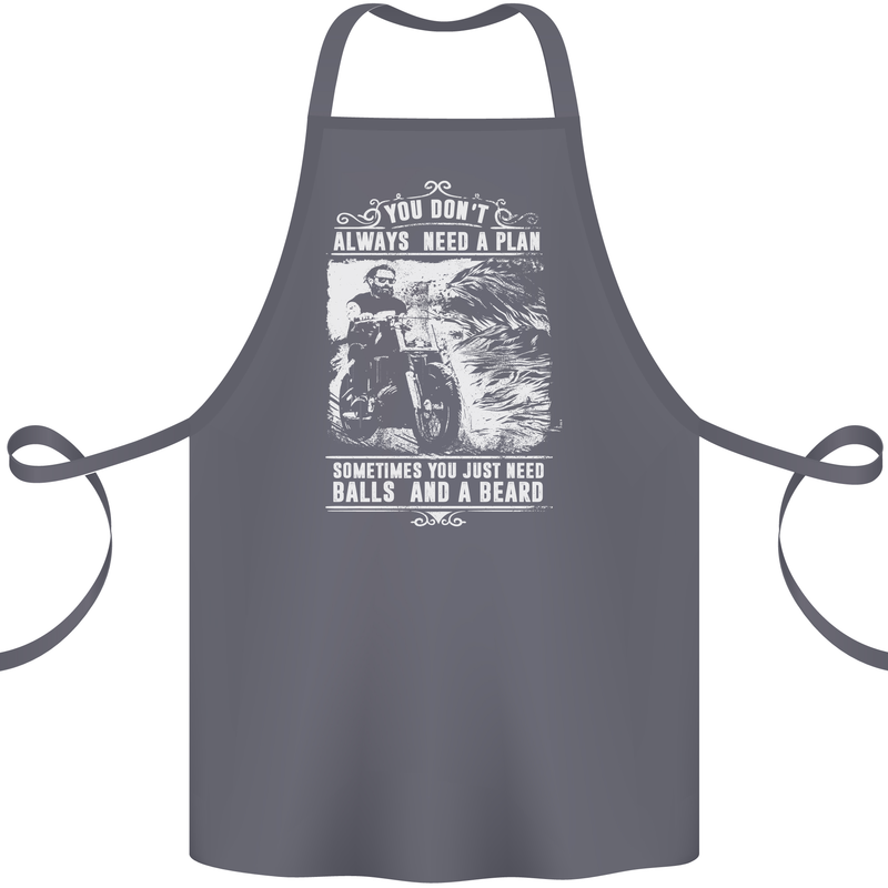Balls & Beard Biker Motorcycle Motorbike Cotton Apron 100% Organic Steel