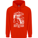 Balls & Beard Biker Motorcycle Motorbike Mens 80% Cotton Hoodie Bright Red