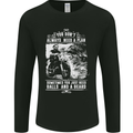 Balls & Beard Biker Motorcycle Motorbike Mens Long Sleeve T-Shirt Black