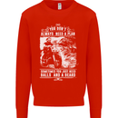 Balls & Beard Biker Motorcycle Motorbike Mens Sweatshirt Jumper Bright Red