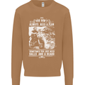 Balls & Beard Biker Motorcycle Motorbike Mens Sweatshirt Jumper Caramel Latte