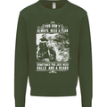 Balls & Beard Biker Motorcycle Motorbike Mens Sweatshirt Jumper Forest Green