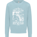 Balls & Beard Biker Motorcycle Motorbike Mens Sweatshirt Jumper Light Blue