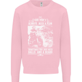 Balls & Beard Biker Motorcycle Motorbike Mens Sweatshirt Jumper Light Pink