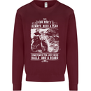 Balls & Beard Biker Motorcycle Motorbike Mens Sweatshirt Jumper Maroon
