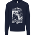 Balls & Beard Biker Motorcycle Motorbike Mens Sweatshirt Jumper Navy Blue