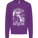 Balls & Beard Biker Motorcycle Motorbike Mens Sweatshirt Jumper Purple