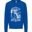 Balls & Beard Biker Motorcycle Motorbike Mens Sweatshirt Jumper Royal Blue