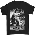 Balls & Beard Biker Motorcycle Motorbike Mens T-Shirt Cotton Gildan Black