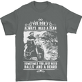 Balls & Beard Biker Motorcycle Motorbike Mens T-Shirt Cotton Gildan Charcoal