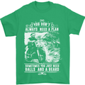 Balls & Beard Biker Motorcycle Motorbike Mens T-Shirt Cotton Gildan Irish Green