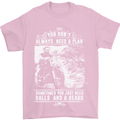 Balls & Beard Biker Motorcycle Motorbike Mens T-Shirt Cotton Gildan Light Pink