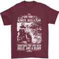 Balls & Beard Biker Motorcycle Motorbike Mens T-Shirt Cotton Gildan Maroon
