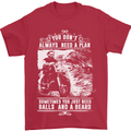 Balls & Beard Biker Motorcycle Motorbike Mens T-Shirt Cotton Gildan Red