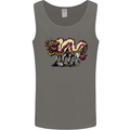 Banksy Style Fake Chinese Dragon Mens Vest Tank Top Charcoal