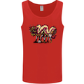 Banksy Style Fake Chinese Dragon Mens Vest Tank Top Red
