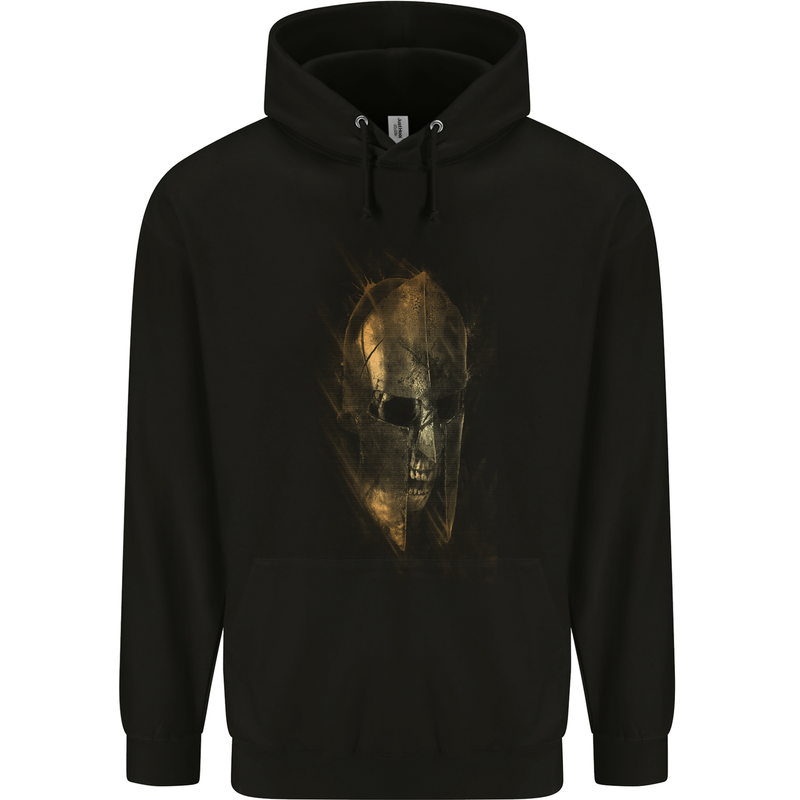 Barbarian Skull Gym Training Top Spartan Mens Hoodie Black