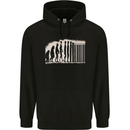 Barcode Evolution Anti-Capitalist Anarchy Mens Hoodie Black
