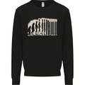 Barcode Evolution Anti-Capitalist Anarchy Mens Sweatshirt Jumper Black