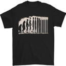 Barcode Evolution Anti-Capitalist Anarchy Mens T-Shirt Cotton Gildan Black