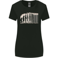 Barcode Evolution Anti-Capitalist Anarchy Womens Wider Cut T-Shirt Black