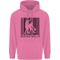 Basketball Barcode Player Childrens Kids Hoodie Azalea