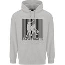 Basketball Barcode Player Childrens Kids Hoodie Sports Grey