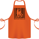 Basketball Barcode Player Cotton Apron 100% Organic Orange
