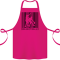 Basketball Barcode Player Cotton Apron 100% Organic Pink