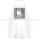 Basketball Barcode Player Cotton Apron 100% Organic White