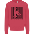 Basketball Barcode Player Kids Sweatshirt Jumper Heliconia