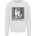 Basketball Barcode Player Kids Sweatshirt Jumper White