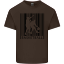 Basketball Barcode Player Kids T-Shirt Childrens Chocolate