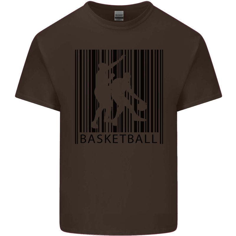 Basketball Barcode Player Kids T-Shirt Childrens Chocolate