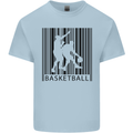 Basketball Barcode Player Kids T-Shirt Childrens Light Blue